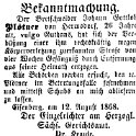 1868-08-12 Hdf Fahndung Ploetner Huthans